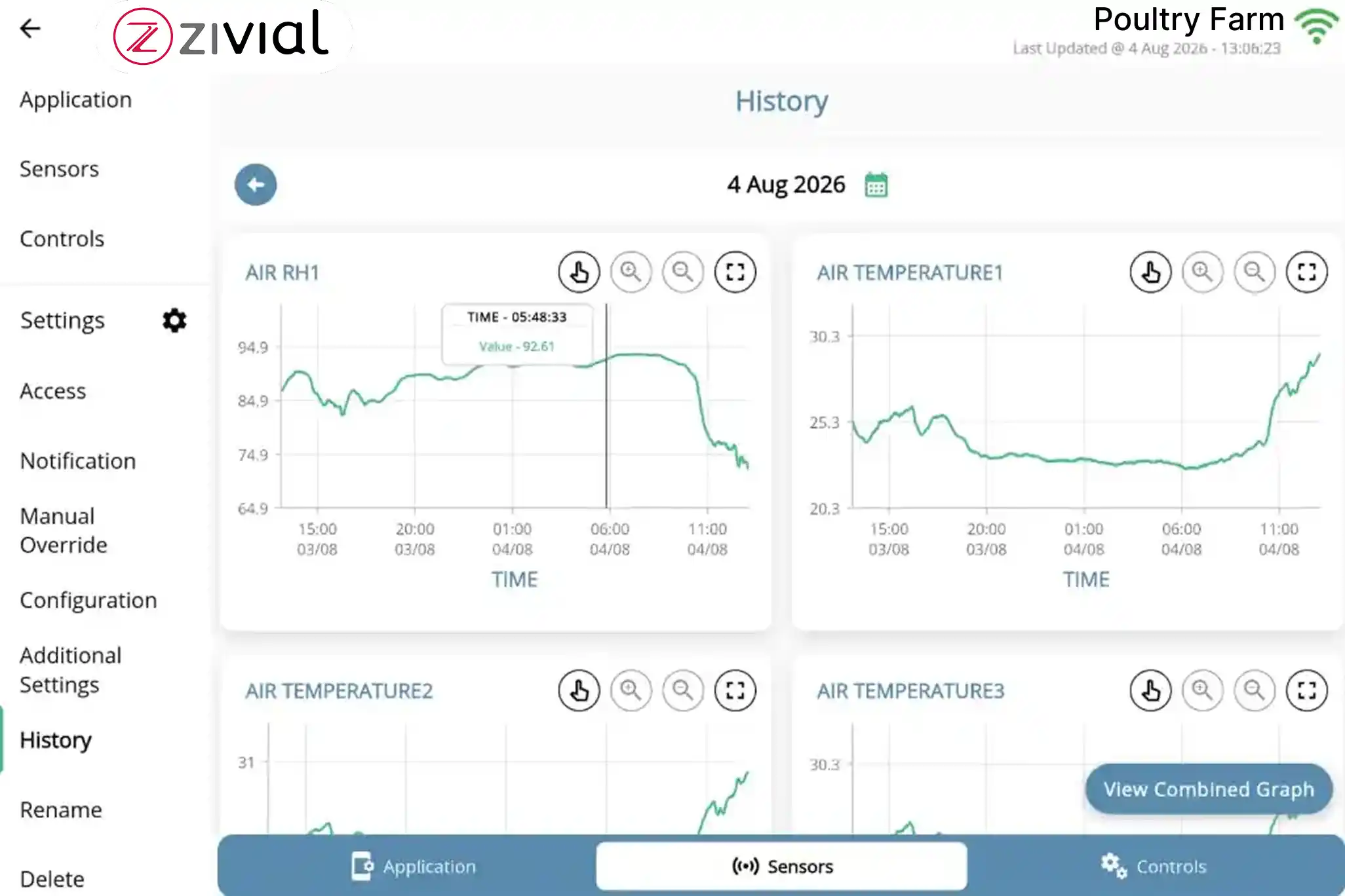 zivial App Navigation Sidebar Screen